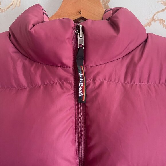 Vintage Y2K LL Bean Vest Size M Reversible Down Puffer Plaid Outdoor Preppy Cozy - Picture 6 of 12